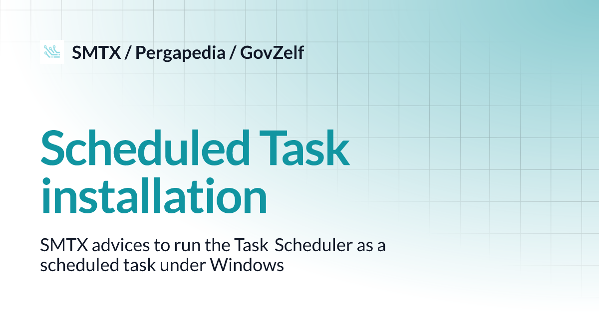 Scheduled Task installation | Pergapedia / SSP7
